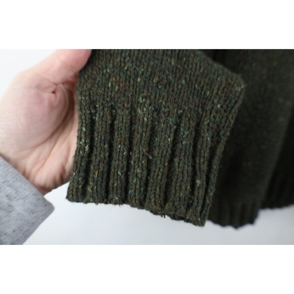 Vintage Eddie Bauer Mens Small Wool Blend Rainbow Fleck Knit Henley Sweater - Picture 8 of 11